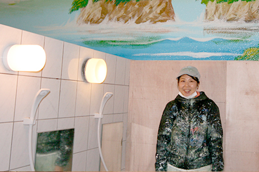 女性銭湯絵師 田中みずきさんの日本三景松島